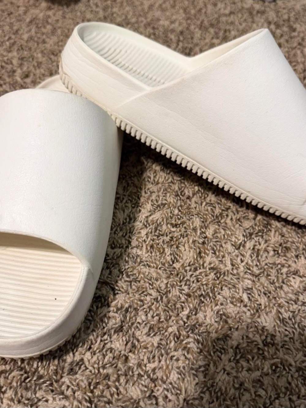 White Slide Sandals - Comfortable Everyday Slip-Ons